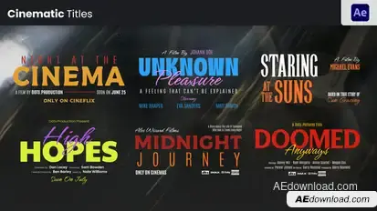 Cinematic Title Titles template preview