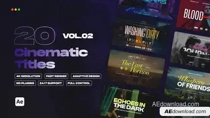 Cinematic Titles vol.02 | After Effects Titles template preview