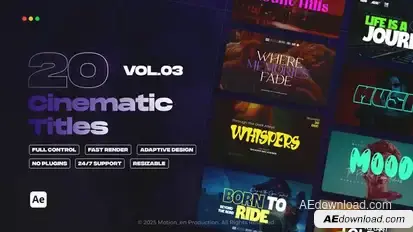 Cinematic Titles vol.03 | After Effects Titles template preview