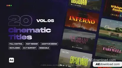 Cinematic Titles vol.05 | After Effects Titles template preview