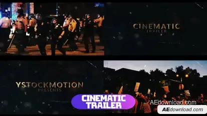 Cinematic Trailer Video Displays template preview