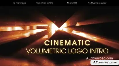 Cinematic Volumetric Logo Intro Logo Stings template preview
