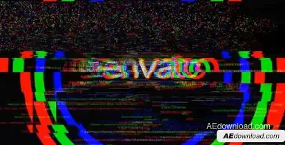 Circle Glitch Logo Logo Stings template preview