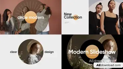 Circle Modern Video Slideshow Openers template preview