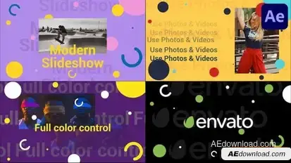 Circle Shapes Slideshow for After Effects Openers template preview
