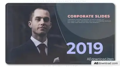 Circle Style Corporate Timeline Openers template preview