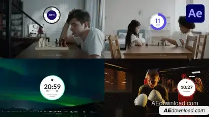 Circle Countdown Timers Elements template preview