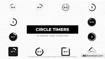 Circle Timers Elements template preview
