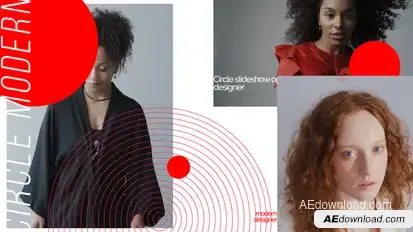 Circle Youtube Fashion Slideshow Video Displays template preview