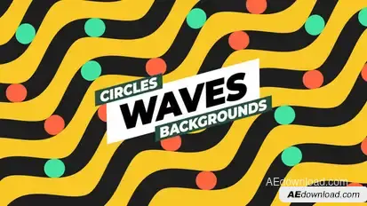 Circles Waves Backgrounds Elements template preview