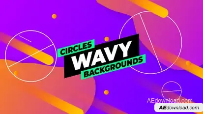 Circles Wavy Gradient Backgrounds Elements template preview