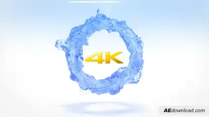 Circling Liquid Logo Reveal- 4k Logo Stings template preview