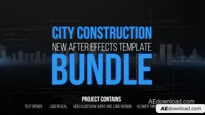 City Construction Bundle Video Displays template preview