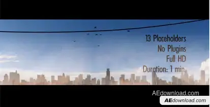 City Trailer Video Displays template preview