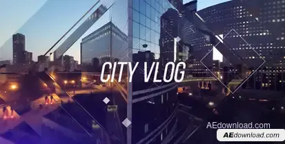 City Vlog Video Displays template preview