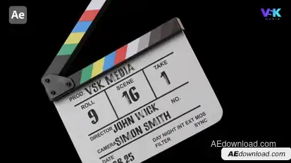 Clapboard Transitions Elements template preview
