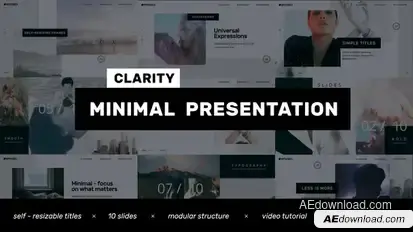 Clarity // Minimal Presentation - Clean Promo Video Displays template preview
