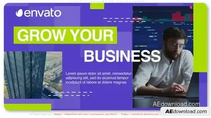 Classic Business Slideshow Video Displays template preview