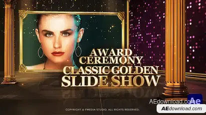 Classic Golden Awards Slideshow Openers template preview