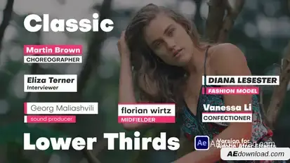 Classic Lower Thirds Elements template preview