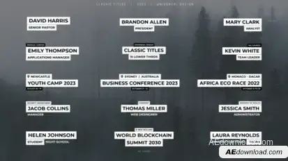 Classic Titles | Lower Third | AE Titles template preview
