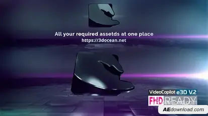 Clean 3D Logo E3D Logo Stings template preview