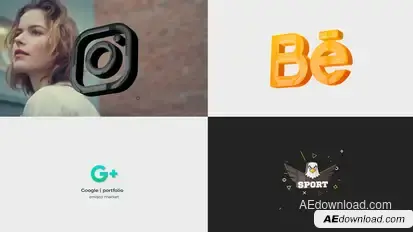 Clean 3D Logo Logo Stings template preview