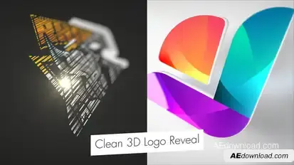 Clean 3D Logo Reveal Logo Stings template preview