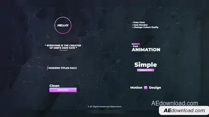 Clean and Simple Titles Package Titles template preview