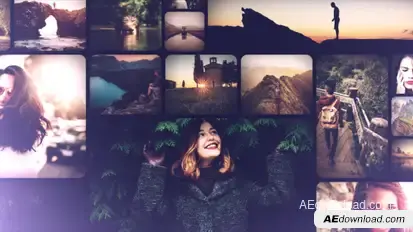 Clean and Smooth Mosaic Slideshow Video Displays template preview