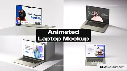 Clean Animated Laptop Mockup Product Promo template preview