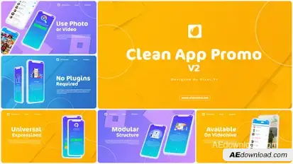 Clean App Promo V2 Product Promo template preview