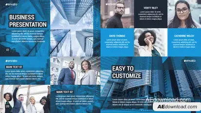 Clean Business Presentation Video Displays template preview