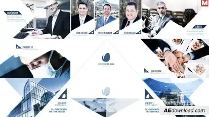 Clean Corporate Video Displays template preview