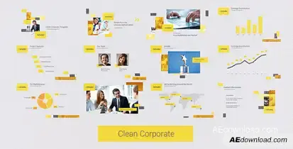Clean Corporate Video Displays template preview