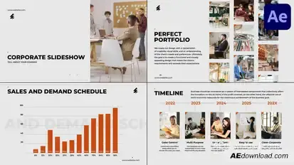 Clean Corporate Annual Report for After Effects Openers template preview