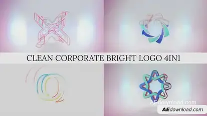 Clean Corporate Bright Logo 4in1 Logo Stings template preview