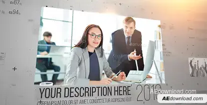 Clean Corporate Presentation Video Displays template preview