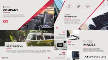 Clean Corporate Presentation Openers template preview