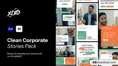 Clean Corporate Promo Stories Pack Openers template preview