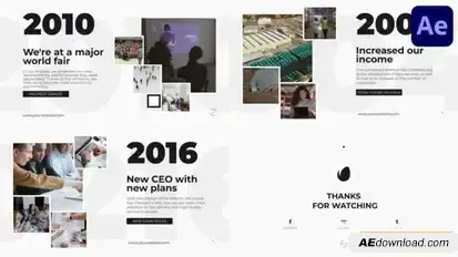 Videohive Clean Corporate Timeline Presentation for After Effects Openers template preview