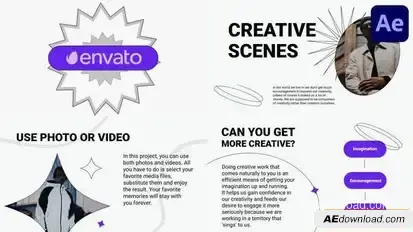 Clean Creative Scenes for After Effects Openers template preview