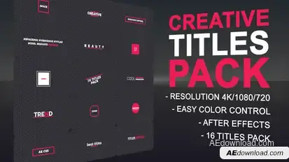 Clean Creative Titles Titles template preview