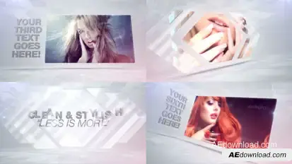 Clean Fashion Slideshow Video Displays template preview