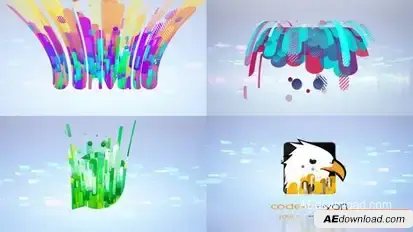 Clean Flying 3D Logo Opener Openers template preview