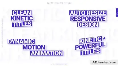 Clean Kinetic Titles Titles template preview