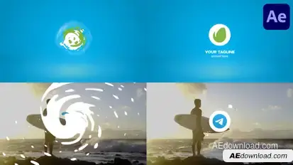 Clean Liquid Logo for After Effects Logo Stings template preview