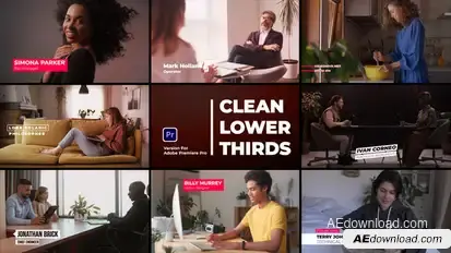 Clean Lower Thirds Elements template preview