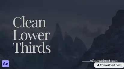 Clean Lower Thirds Elements template preview