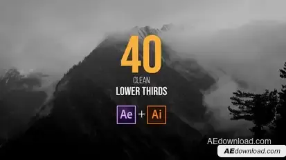 Clean Lower Thirds Elements template preview